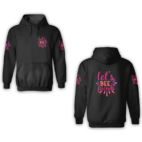 Let's bee friends 3D Hoodies