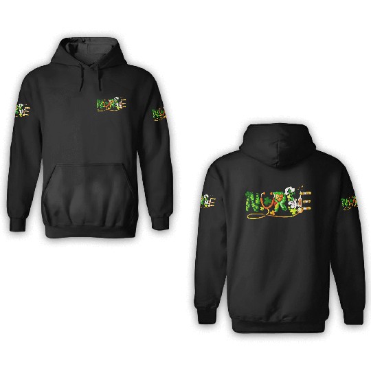 St Patricks Day, Nurse 3D Hoodies