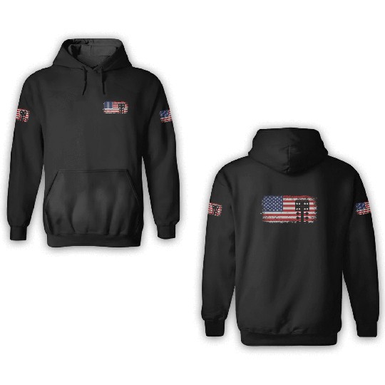 Drag Racing Race Car American Flag 3D Hoodies