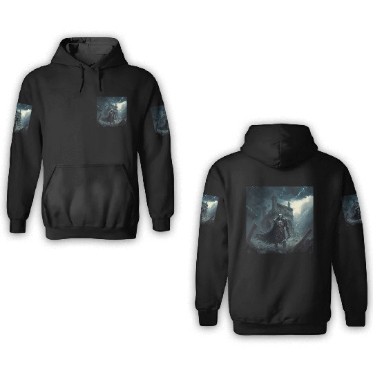 Death Knight in Thunderstorm 3D Hoodies