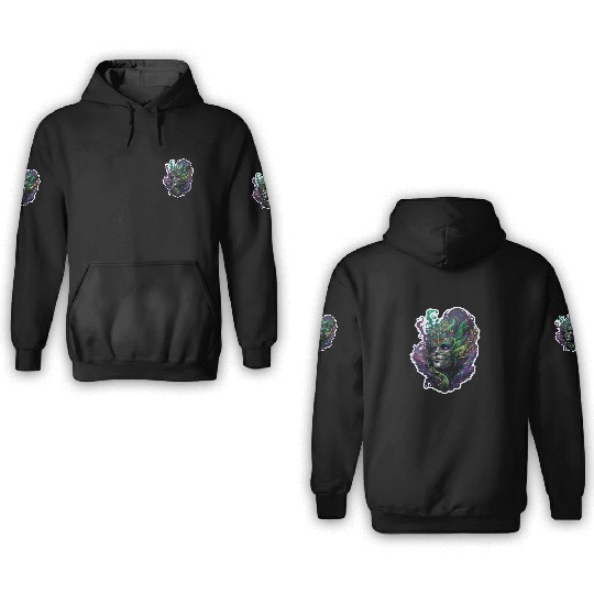 Mardi Gras Mask Queen 3D Hoodies