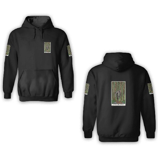 Bigfoot Tarot Card "The Hermit" for a Tarot Reader 3D Hoodies