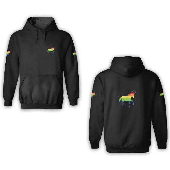 LGBT Unicorn Rainbow Flag 3D Hoodies