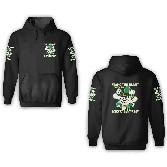 Year of the Rabbit - St. Paddy's Day 3D Hoodies