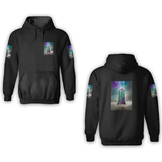 Cosmic Gemstone and Glass \|/ Universe 3D Hoodies