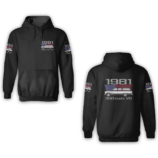 1981 Midnight Black 3D Hoodies