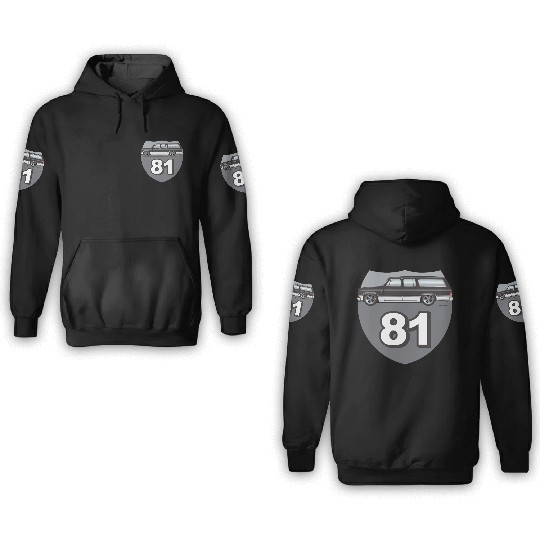 81 Midnight Black 3D Hoodies