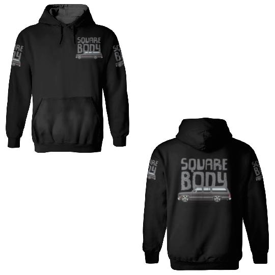 SQUARE Charcoal 3D Hoodies