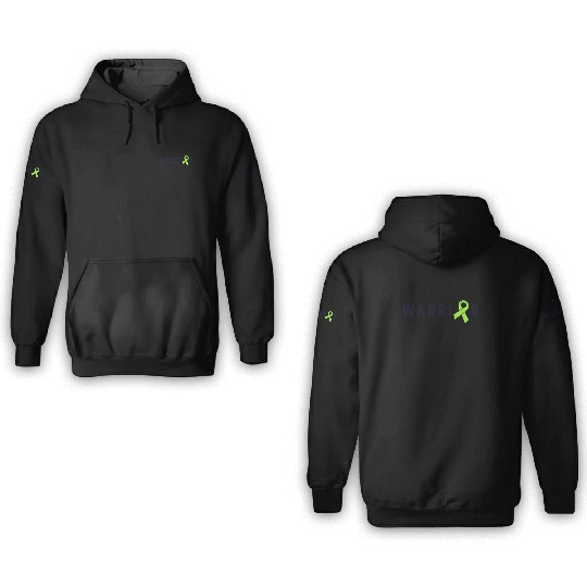 Warrior Lime Green Awareness Ribbon Lyme Disease 3D Hoodies