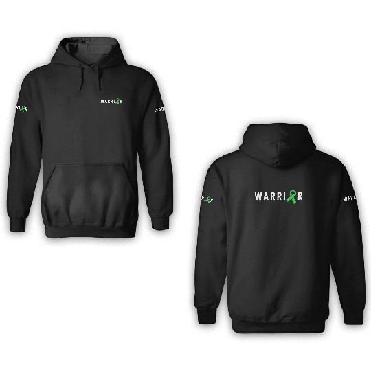 Mental Health Warrior Green Ribbon Awareness 3D Hoodies