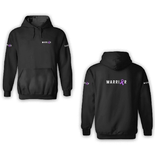 Epilepsy Warrior Men Dad Father Purple Ribbon 3D Hoodies