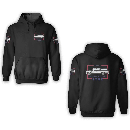 1982 Midnight Black 3D Hoodies