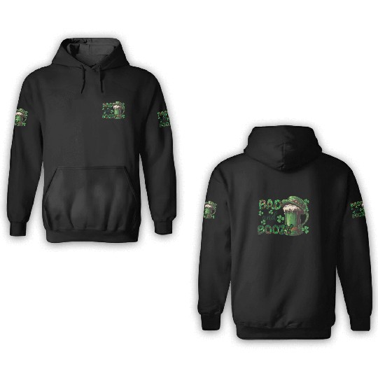 Mens St Patricks Day Irland Irish Green Shamrock 3D Hoodies