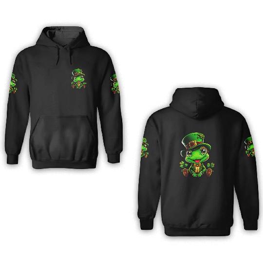 Frog Spells On St. Patrick's Day 3D Hoodies