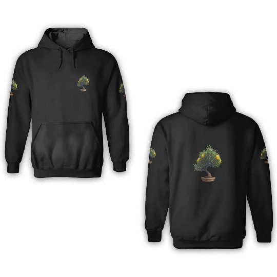 Lemon Bonsai Tree 3D Hoodies