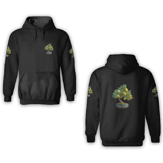 Lemon Bonsai Tree 3D Hoodies