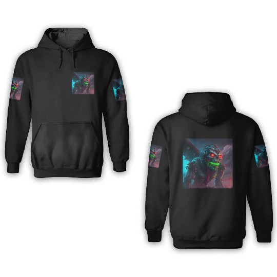 ZOMBIE IRON MAIDEN (version 15) 3D Hoodies