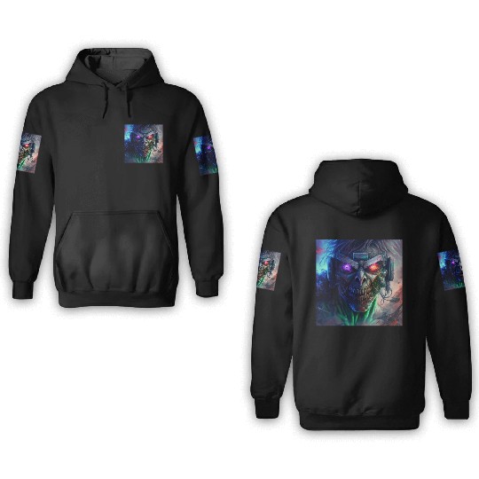 ZOMBIE IRON MAIDEN (version 12) 3D Hoodies