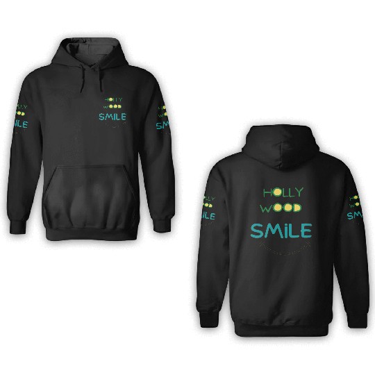 Hollywood smile 3D Hoodies