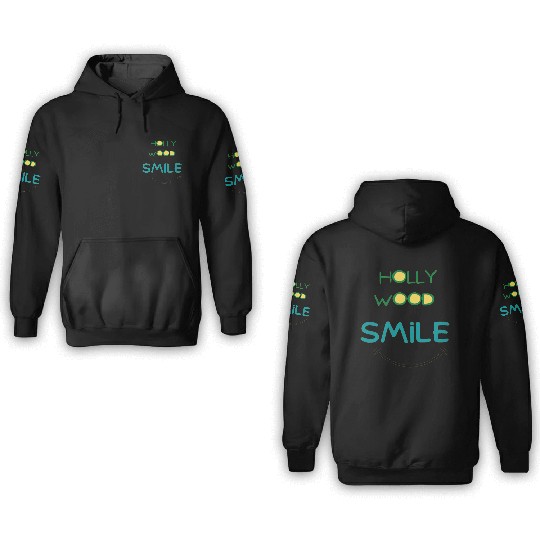 Hollywood smile 3D Hoodies
