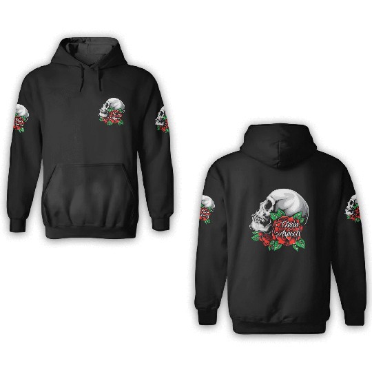 CA SKULL AND ROSES 3D Hoodies