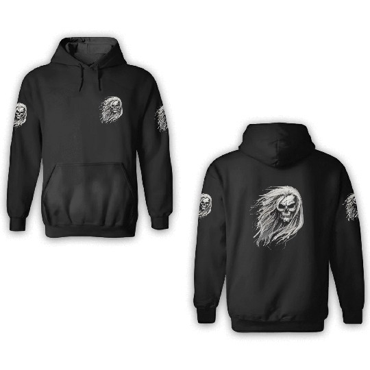 Skull and Tresses 3D Hoodies