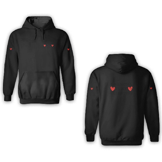 Grandson Granddaughter Grandma Is My Valentine 3D Hoodies