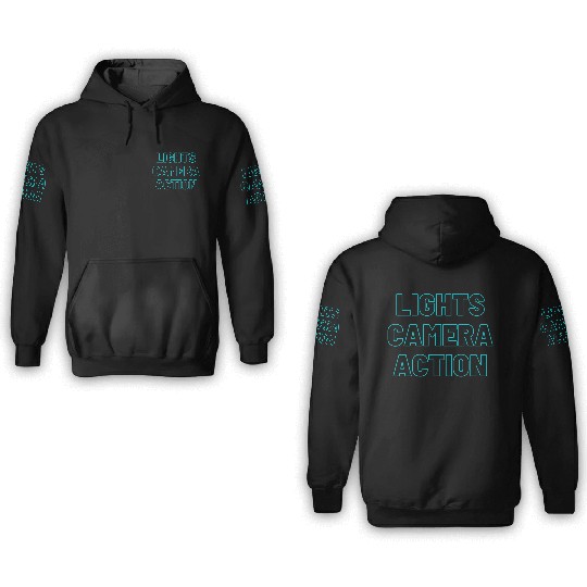 lights camera action 3D Hoodies