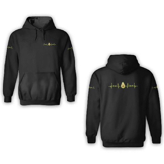 The Heart's Beat is Avocado, It's ADVOCATING 3D Hoodies