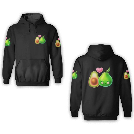 Avocado Love - Cute Couple Design 3D Hoodies
