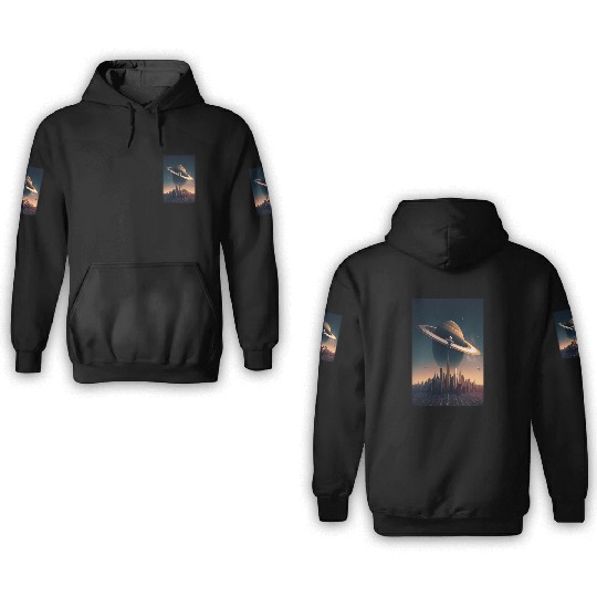 Solar system planet Saturn galaxy 3D Hoodies