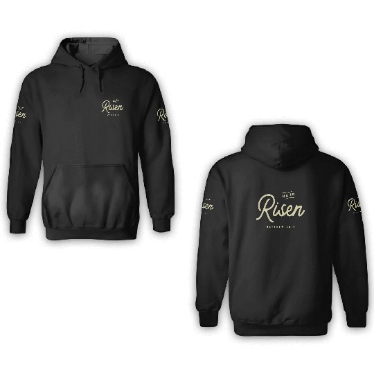 Religious He Is Risen Christian Easter 3D Hoodies