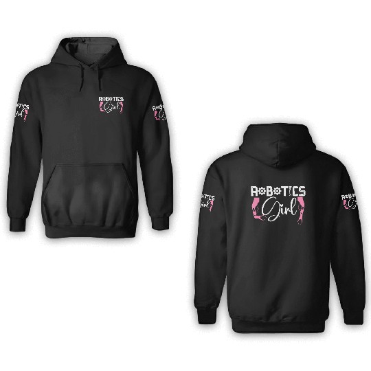 Robot Robotics Engineer Female 3D Hoodies