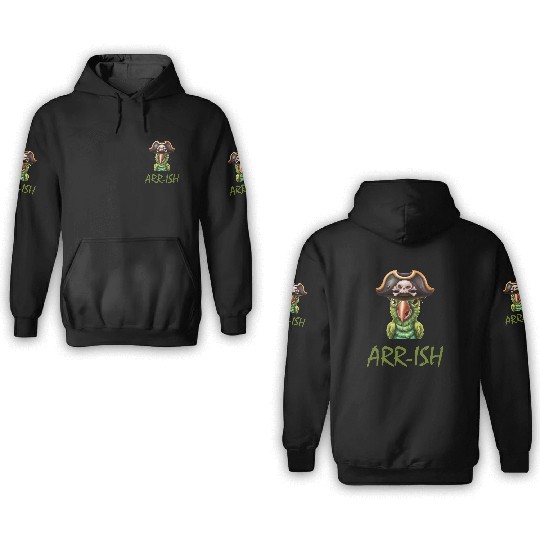 PIRATE PARROT, ARR-ISH 3D Hoodies