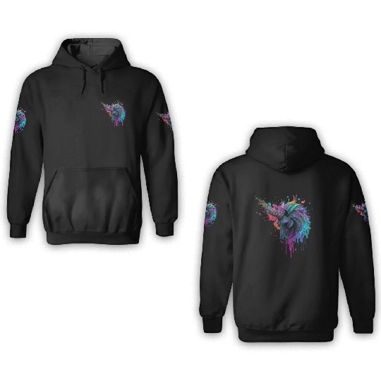 rainbow unicorn 3D Hoodies