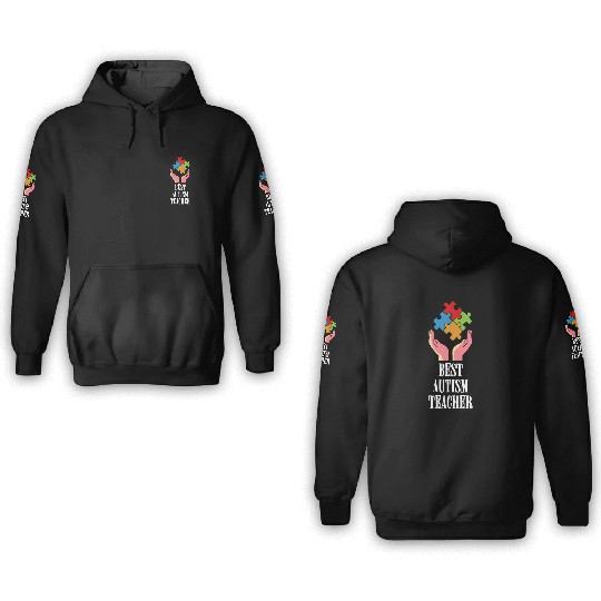 Autism Teacher 3D Hoodies