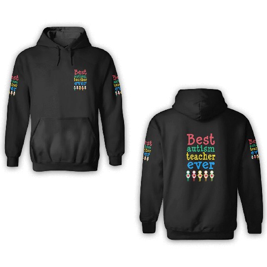 Autism Teacher Gift 3D Hoodies