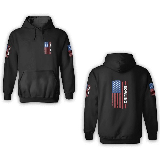 Sport Us Flag Bowling 3D Hoodies