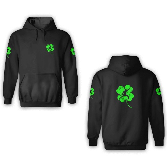 Fencing St. Patrick's day shamrock 3D Hoodies
