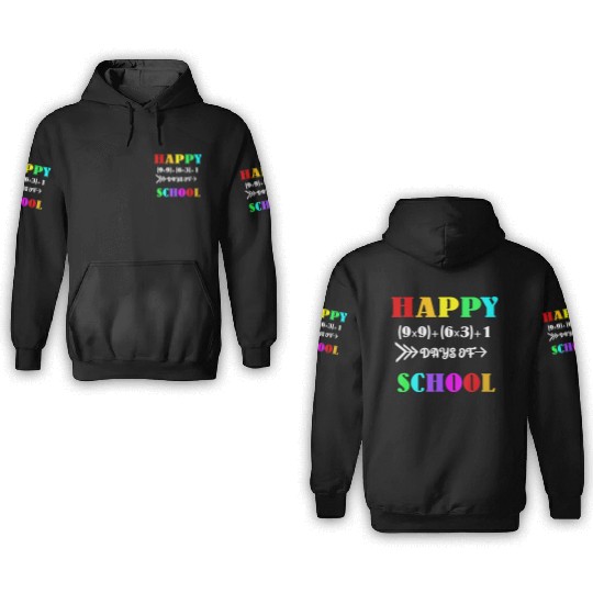 Math Formula 100 Days Of School Funny Math Teacher 3D Hoodies