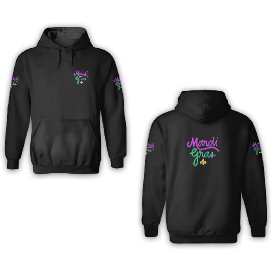 Mardi Gras Carnival Fiesta Party Louisiana New Orl 3D Hoodies