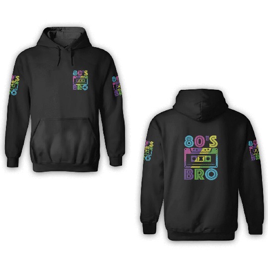 80s Bro Retro Cassette 3D Hoodies