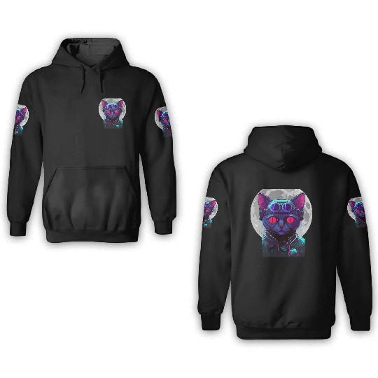 SPACE CAT 1 3D Hoodies