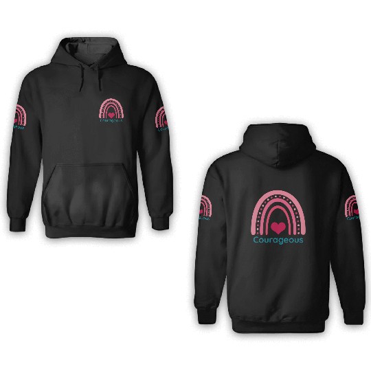 Courageous Viva Magenta Boho Rainbow 3D Hoodies