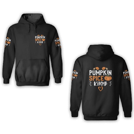 Pumpkin Spice King - Pumpkin 3D Hoodies