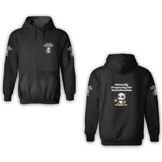 Mentally Preparing for Socialization Nerd Introver 3D Hoodies