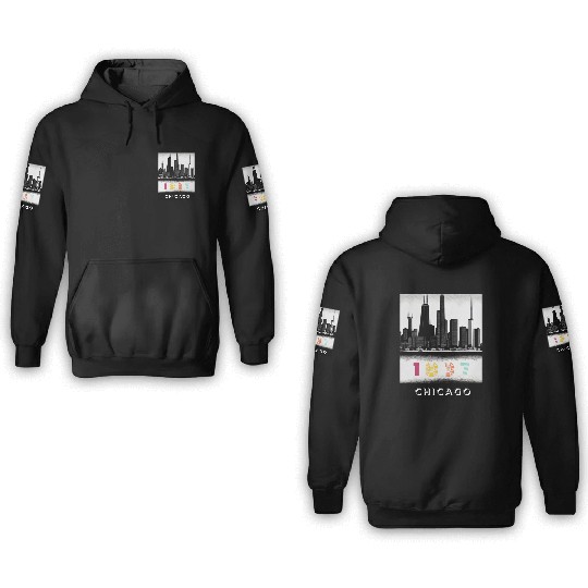 Chicago Skyline 3D Hoodies