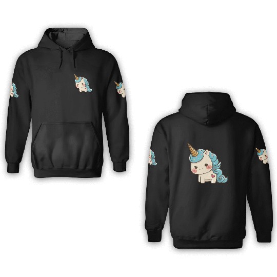 Cute colorful unicorn 3D Hoodies