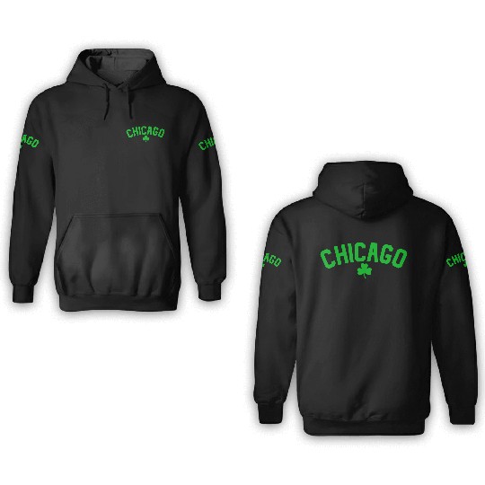 CHICAGO SHAMROCK 3D Hoodies