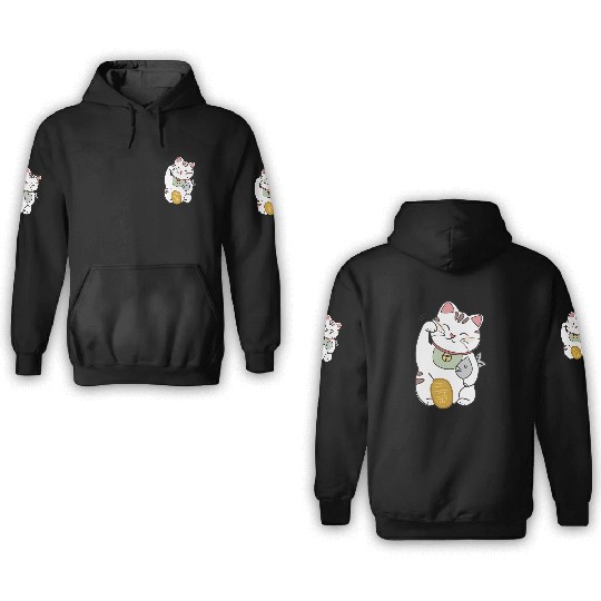 Lucky Cat 3D Hoodies
